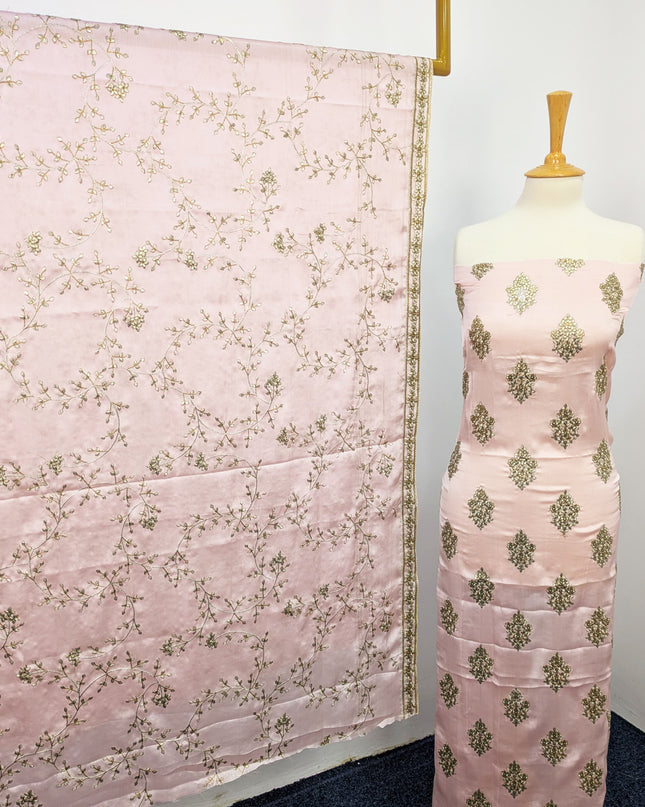 Shamooz Silk With Embroidered Jaal Dupatta