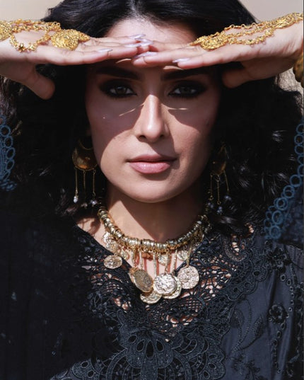 NUREH - Aman Embroidered Luxury Lawn 26 Unstitched 3Pc - NE-233- Zahara