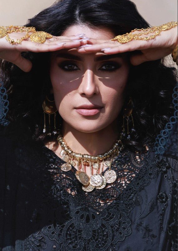 NUREH - Aman Embroidered Luxury Lawn 26 Unstitched 3Pc - NE-233- Zahara