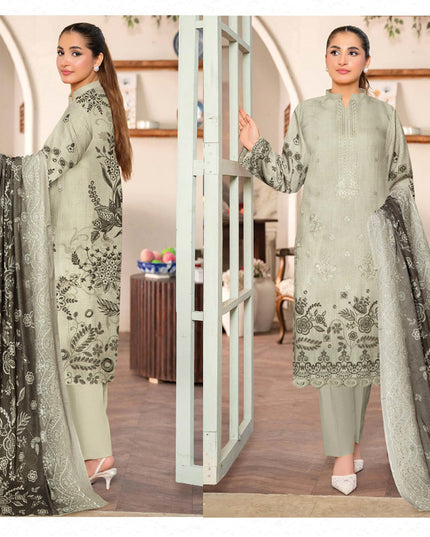 Embroidered and Printed Karandi Bana Dora 3PC Unstitched -AADARSH Vol-10