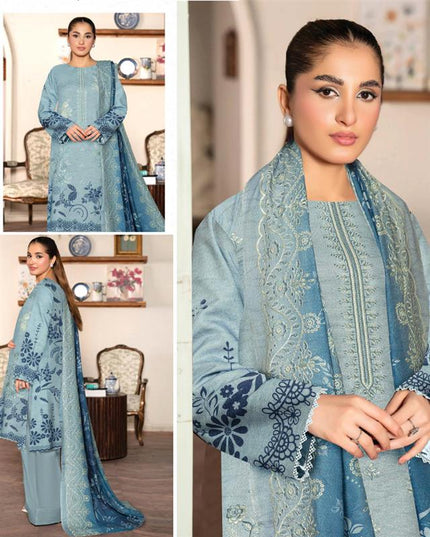 Embroidered and Printed Karandi Bana Dora 3PC Unstitched -AADARSH Vol-10
