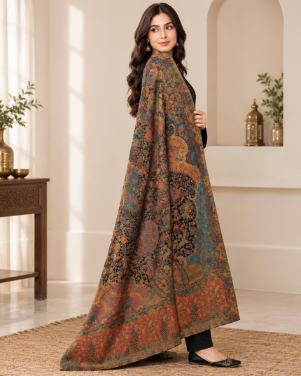 Exquisite Pure Indian Kani Moonlight Work Shawl Handmade Luxury Indian Traditional Ethnic Wrap