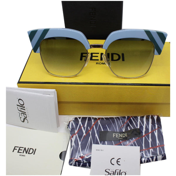 Fendi Wave FF 0241/S MVU 50 Sunglasses Grey Gradient Lens