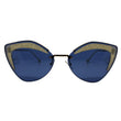 Fendi FF 0355/S ZI9 66 Transparent Teal Sunglasses Blue Lens