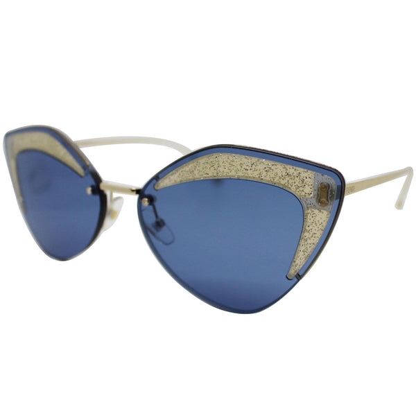 Fendi FF 0355/S ZI9 66 Transparent Teal Sunglasses Blue Lens