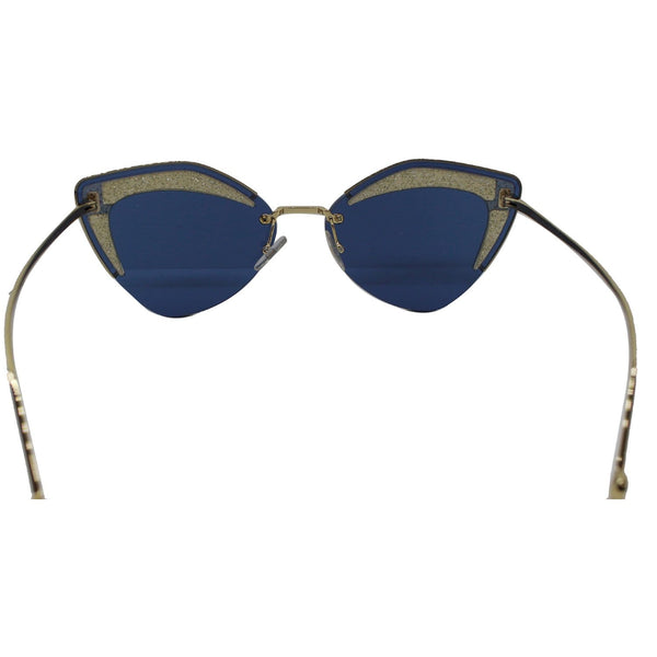 Fendi FF 0355/S ZI9 66 Transparent Teal Sunglasses Blue Lens