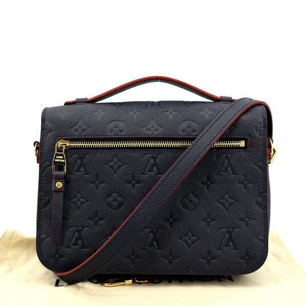 LOUIS VUITTON Metis Pochette Empreinte Leather Crossbody Bag Navy Blue