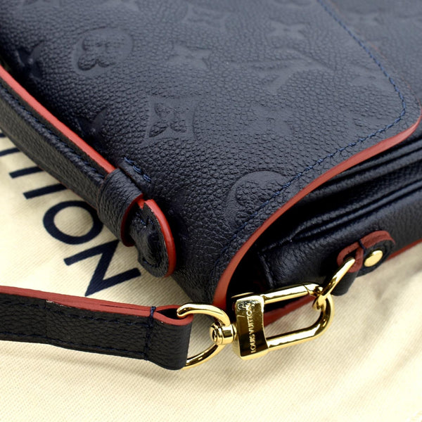 LOUIS VUITTON Metis Pochette Empreinte Leather Crossbody Bag Navy Blue