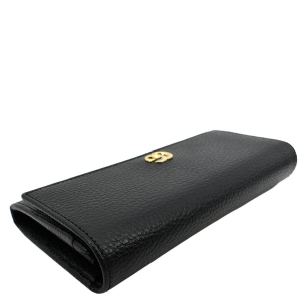 GUCCI GG Marmont Continental Leather Wallet Black 456116