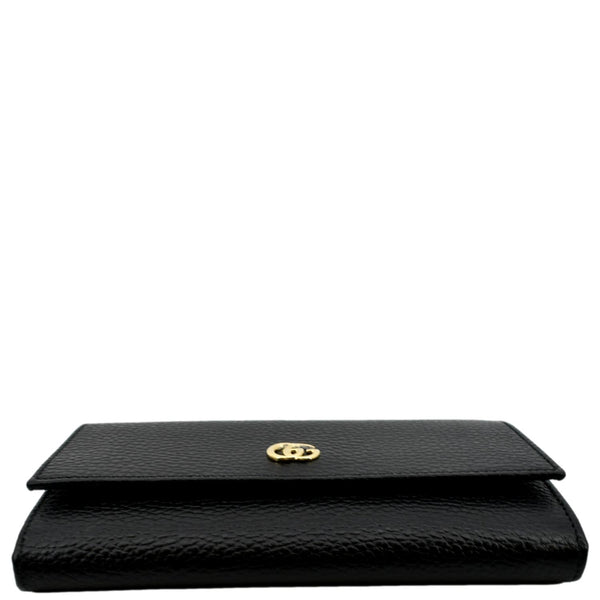 GUCCI GG Marmont Continental Leather Wallet Black 456116