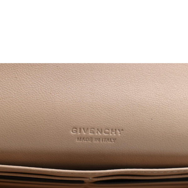 GIVENCHY Long Fold Over Leather Wallet Tan