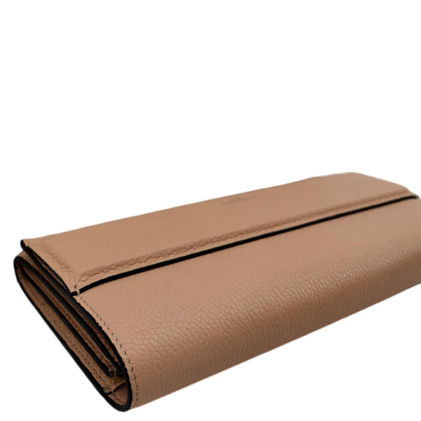 GIVENCHY Long Fold Over Leather Wallet Tan