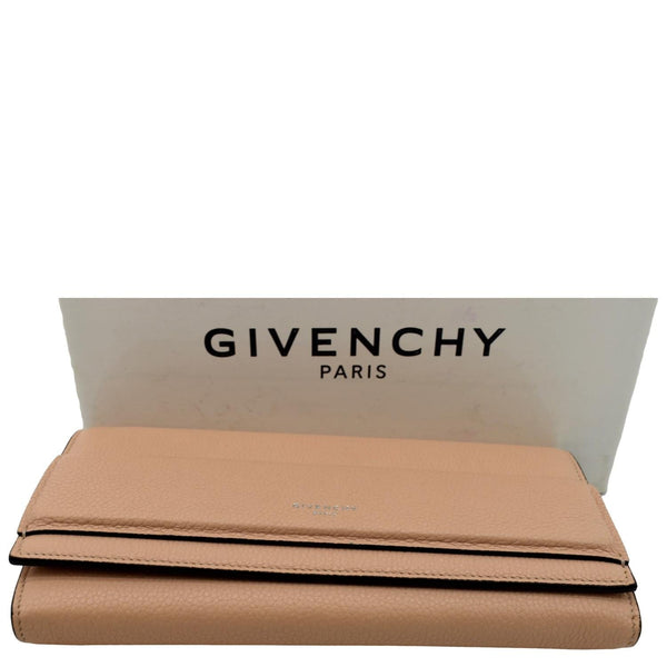 GIVENCHY Long Fold Over Leather Wallet Tan