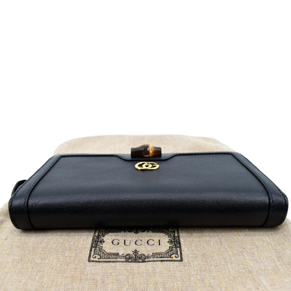 GUCCI Diana Continental Leather Wallet Black 658634