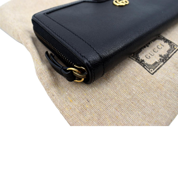 GUCCI Diana Continental Leather Wallet Black 658634