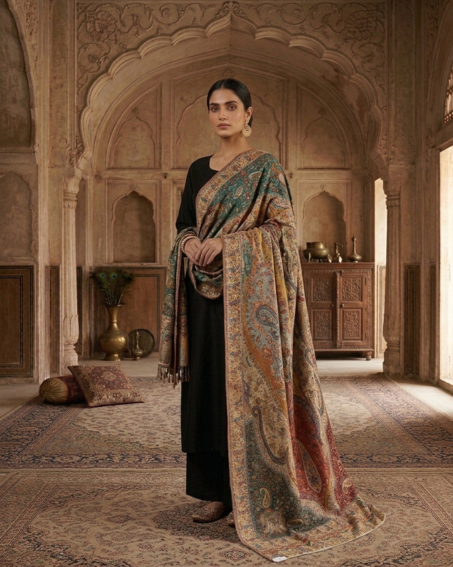Exclusive Pure Indian Kani Moonlight Shawl (Ready To Wear)
