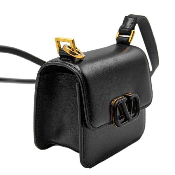 VALENTINO Garavani Vsling Micro Leather Shoulder Bag Black