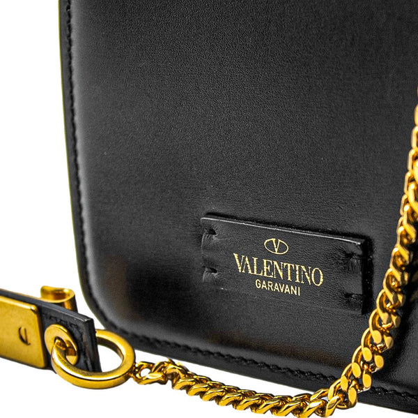 VALENTINO Garavani Vsling Micro Leather Shoulder Bag Black