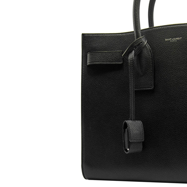 YVES SAINT LAURENT Sac de Jour Leather Satchel Shoulder Bag Black