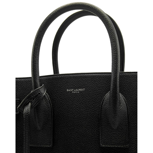 YVES SAINT LAURENT Sac de Jour Leather Satchel Shoulder Bag Black