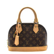 LOUIS VUITTON Alma BB Monogram Canvas Satchel Crossbody Bag Brown