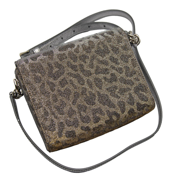 Dolce and Gabbana Kabelka Kristalova Brown Leopard Print Crystal