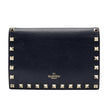 VALENTINO Garavani Rockstud Envelope Leather Chain Crossbody Bag Navy Blue