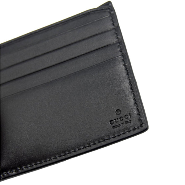 GUCCI GG Leather Bifold Men's Wallet Black 473916