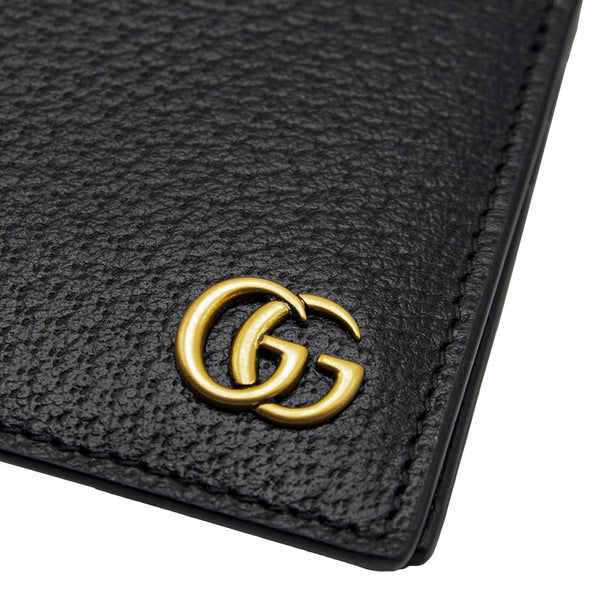 GUCCI Bi-Fold Leather Wallet Black 428726