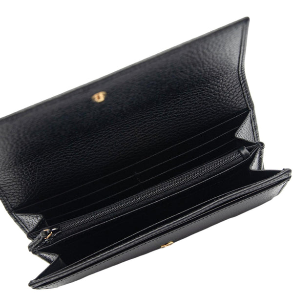 GUCCI GG Marmont Continental Leather Wallet Black 456116