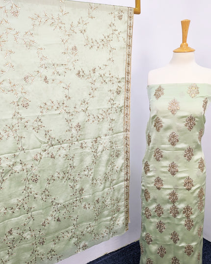 Shamooz Silk With Embroidered Jaal Dupatta
