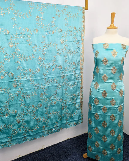 Shamooz Silk With Embroidered Jaal Dupatta