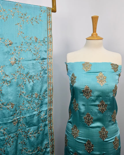 Shamooz Silk With Embroidered Jaal Dupatta