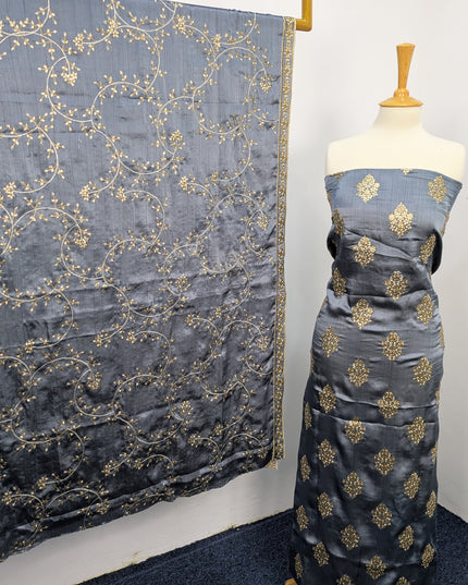 Shamooz Silk With Embroidered Jaal Dupatta