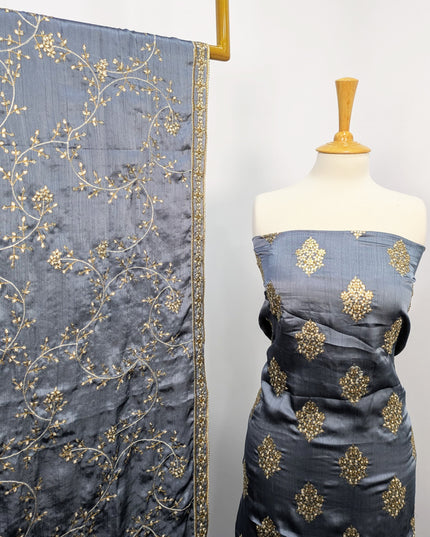 Shamooz Silk With Embroidered Jaal Dupatta