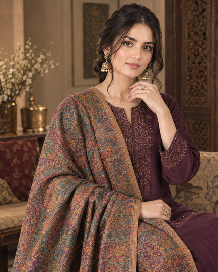 Fancy Pure Indian Laila's Persian - Kani Moonlight Shawl