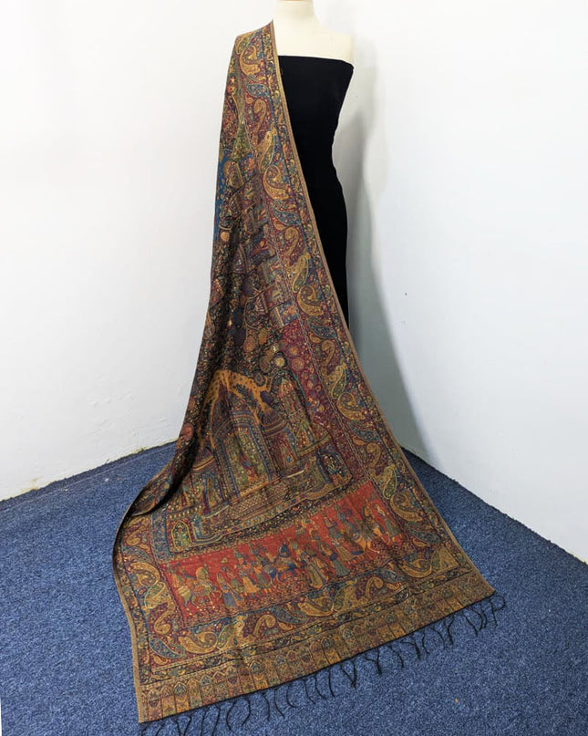 Luxury Pure Indian Kani Moonlight Shawl (Ready To Wear)