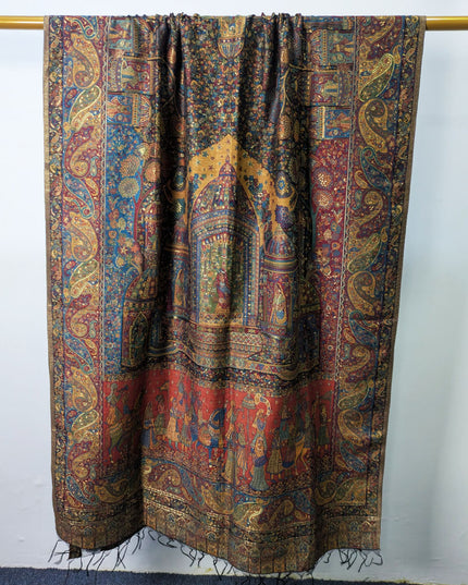 Luxury Pure Indian Kani Moonlight Shawl (Ready To Wear)