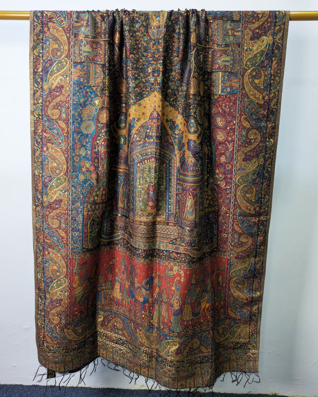 Luxury Pure Indian Kani Moonlight Shawl (Ready To Wear)