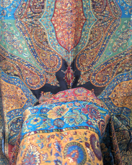 Fancy Pure Indian Kani Moonlight Shawl (Ready To Wear)