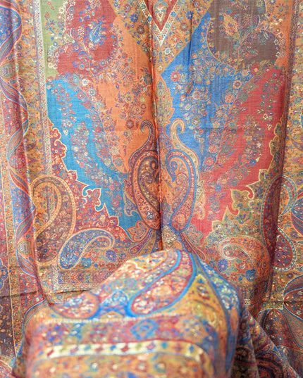 Exquisite Pure Indian Kani Moonlight Shawl (Ready To Wear)
