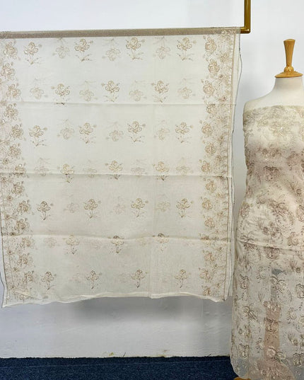 Fancy Khadi Net Mother Collection with Pakka Tanka Work 2PC Unstitched