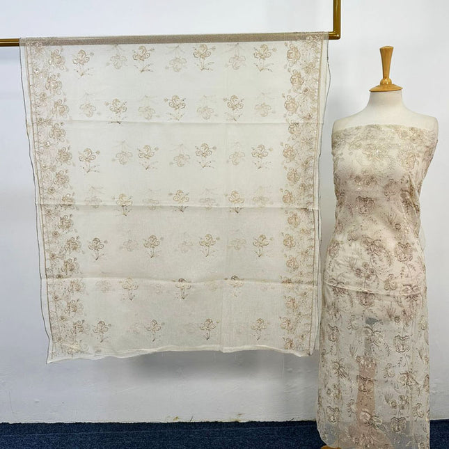 Fancy Khadi Net Mother Collection with Pakka Tanka Work 2PC Unstitched