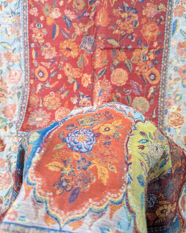 Fancy Pure Indian Kani Moonlight Shawl (Ready To Wear)