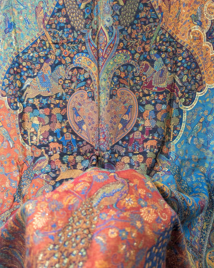 Exquisite Pure Indian Kani Moonlight Shawl (Ready To Wear)