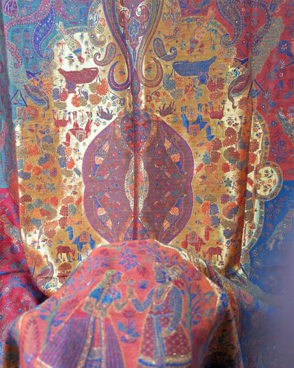 Fancy Pure Indian Kani Moonlight Shawl (Ready To Wear)