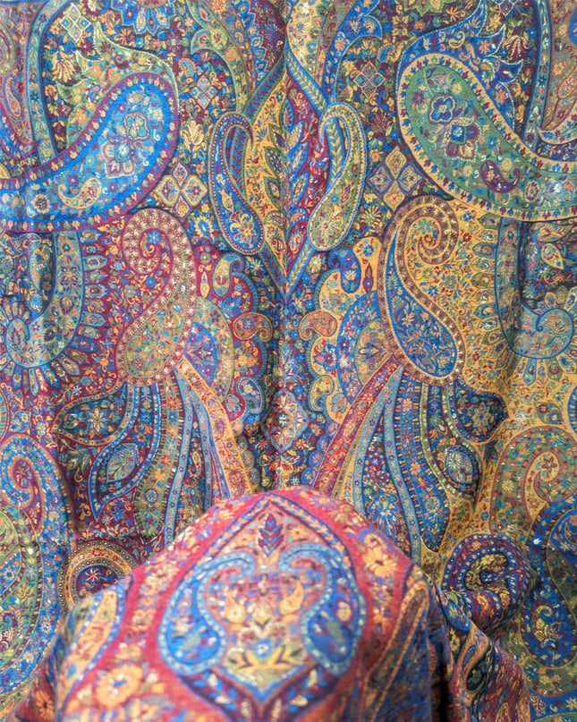 Exquisite Pure Indian Kani Moonlight Shawl (Ready To Wear)