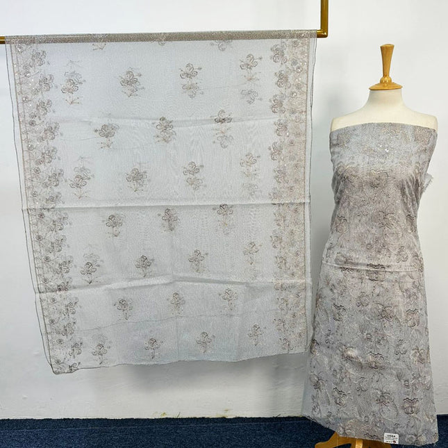 Fancy Khadi Net Mother Collection with Pakka Tanka Work 2PC Unstitched