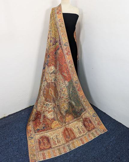 Exquisite Pure Indian Kani Moonlight Shawl (Ready To Wear)