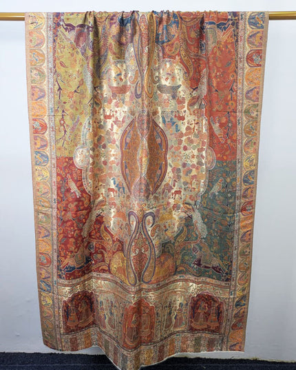 Exquisite Pure Indian Kani Moonlight Shawl (Ready To Wear)